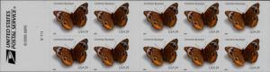 2006 24c Common Buckeye Butterfly, Booklet of 10 Scott 4001b Mint F/VF NH