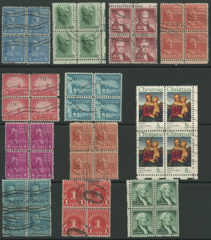 USA - Used Blocks assortment - see scans