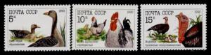 USSR (Russia) 5909-11 MNH Birds, Poultry