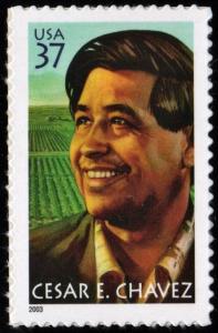 SC#3781 37¢ Cesar E. Chavez Single (2003) SA