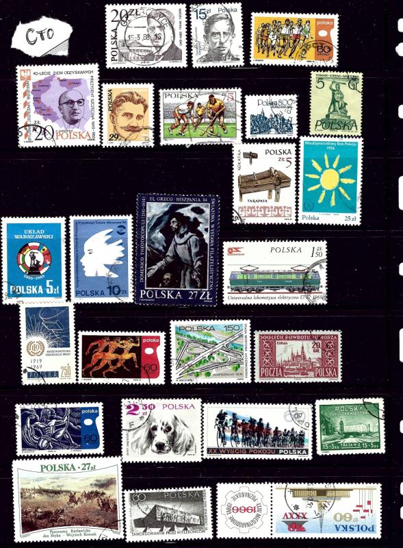 Poland #2 25 different CTO stamps