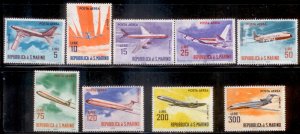 San Marino 1963 SC# C118-26 Planes MNH-OG E170