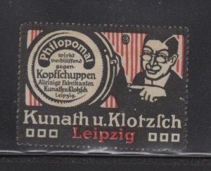 German Advertising Stamp- Kunath & Klotzsch, Leipzig -Philipomal Anti-Dandruff