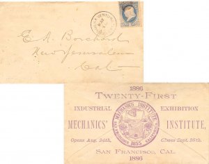 United States California San Buena Ventura c1886 cork killer  1862-1889  1c F...