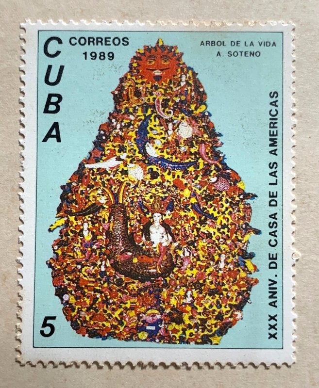 CUBA 1989 SC# 3287 ARBOL DE LA VIDA - Casa de Las Americas, 30th Anniv. MNH
