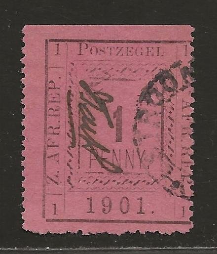 TRANSVAAL SC# 196 (SG#25c)   NO LINE ABOVE LR '1'   AVF/CTO