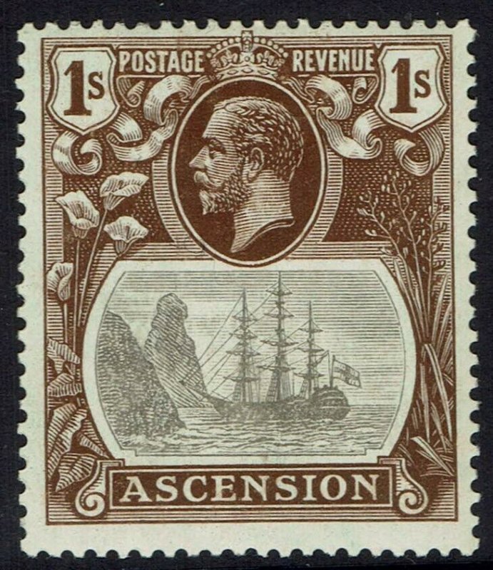 ASCENSION 1924 KGV SHIP 1/- 