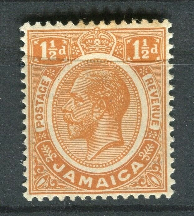 JAMAICA; 1912 early GV issue fine Mint hinged 1.5d. value