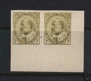 Canada #92a XF Mint Imperf Pair