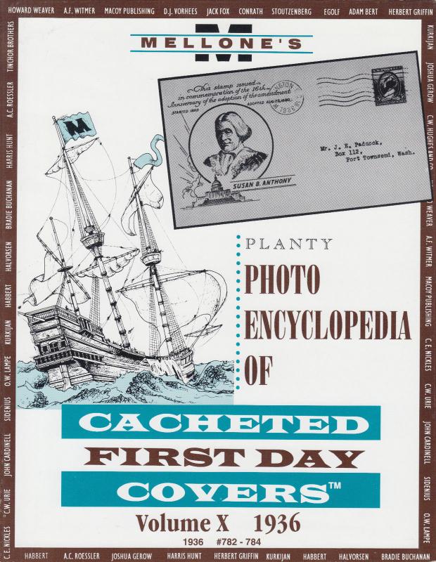 Mellone's Planty Photo Encyclopedia of Cacheted FDCs, Volume X, 1936 issues, NEW