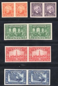 MOMEN: CANADA SC #141-145 IMPERF PAIRS 1927 MINT OG H/5NH(12c(1)3,5c) LOT #67264