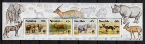 Namibia 726-9a MNH Endangered Animals, Elephant, Rhinocerous, African Wild Dog