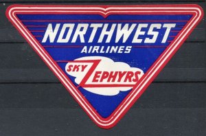 USA; 1950s early Illustrated Local Special Advert Stamp, Northwest Airlines