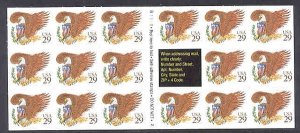 MALACK 2595a, 29c Eagle and Shield (brown),  Booklet..MORE.. bp2595a