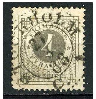 Sweden 1886 - Ssott 42 used - 4o,  Numeral 