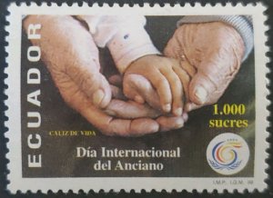 OH) 1999 ECUADOR,  INTERNATIONAL DAY OF THE ELDERLY - HANDS, MNH