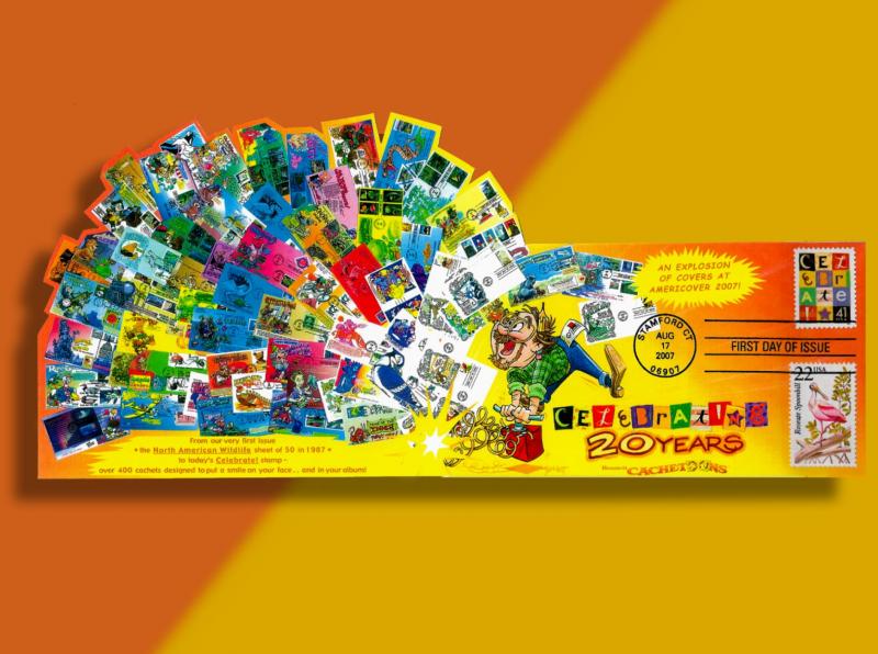 Explosion of CACHETOON FDCs on Explosive Pop-Up 'Celebrate!' Combo Cover!