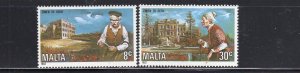 MALTA #612-613 1982 YEAR OF THE ELDERLY MINT VF NH O.G aa