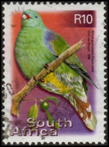 South Africa 1197a - Used - 10r African Green Pigeon (P: 13) (2000) (cv $5.30)