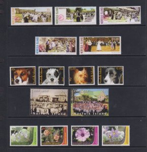 Norfolk Island - 4 mint sets from 2006-07, cat. $ 35.50