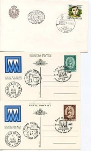 SAN MARINO GROUP OF TWELVE 1983  OFFICIAL FIRST DAY COVERS 