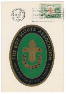 Canada 1955 Stamps MC Maximum Card Scott 356 Scouting