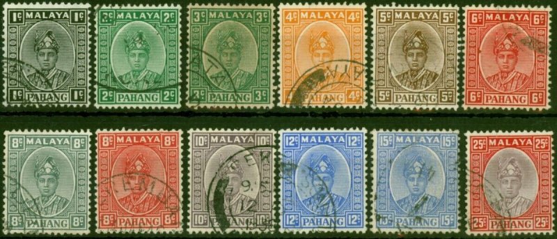 Pahang 1935-41 Set of 12 to 25c SG29-40 Fine Used