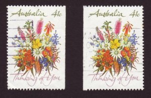 Australia 1990 Sc#1164variant 41c x 2 Floral Bouquet USED-F-VF-NH.