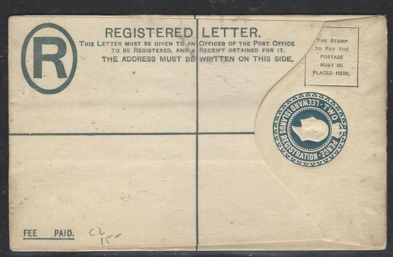 LEEWARD ISLANDS (P0110B)  KE  2D RLE UNUSED  PLAIN BACK  