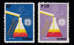 Philippines # 1595-1596, Adamson University 50th Anniversary, Mint LH, 1/3 Cat.