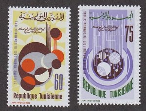 Tunisia # 607=608, International Telecommunications Day, Mint NH