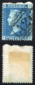 SG45 2d Blue (PB) Plate 9 with A26 Gibraltar Cancel