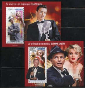GUINEA BISSAU 2023 25th MEMORIAL OF FRANK SINATRA SET OF TWO  S/SHEETS MINT NH