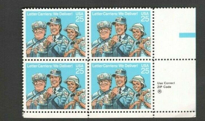 2420 Letter Carriers Zip Block Mint/nh (Free Shipping)