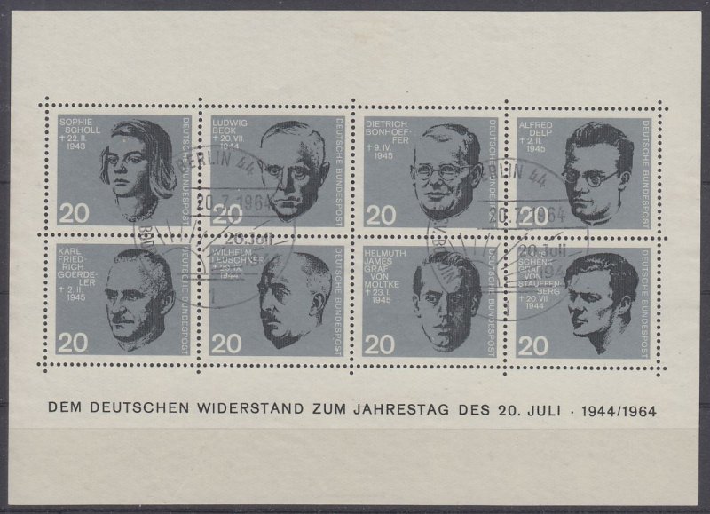 Germany 1964 Sc#883-890 Mi#SS 3 used rare Cancel Berlin (BU1795)