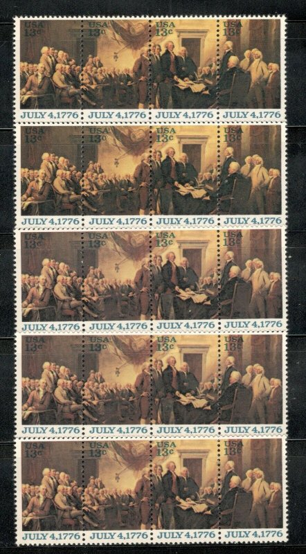 1691-94 Declaration Of Independence Wholesale Lot Of 5 Strips Mint/nh SHIPS FREE