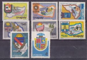 URUGUAY Sc#1023/30 MNH STAMPS Maldonado Arms Fauna cattle sheep cow seal whale