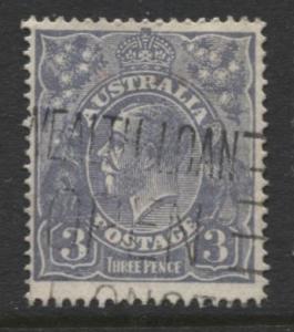 Australia - Scott 72a - KGV Head -1926 - FU - Wmk 203 - Die I -  3p Stamp2