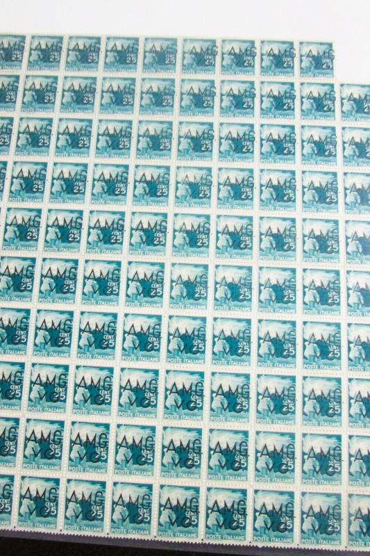 Italy Rare MNH 1943 Military Stamps Sheets & Multiples Scott Value $11,000.00