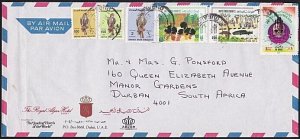 UNITED ARAB EMIRATES DUBAI 1995 commercial airmail cover to South Africa...A6227