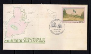 Norfolk Island 1988 Bicentenary PSE-S/S cat #EN28 bicentennial cancel