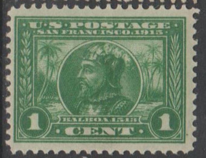 U.S. Scott #397 Balboa - San Francisco Stamp - Mint NH Single - IND