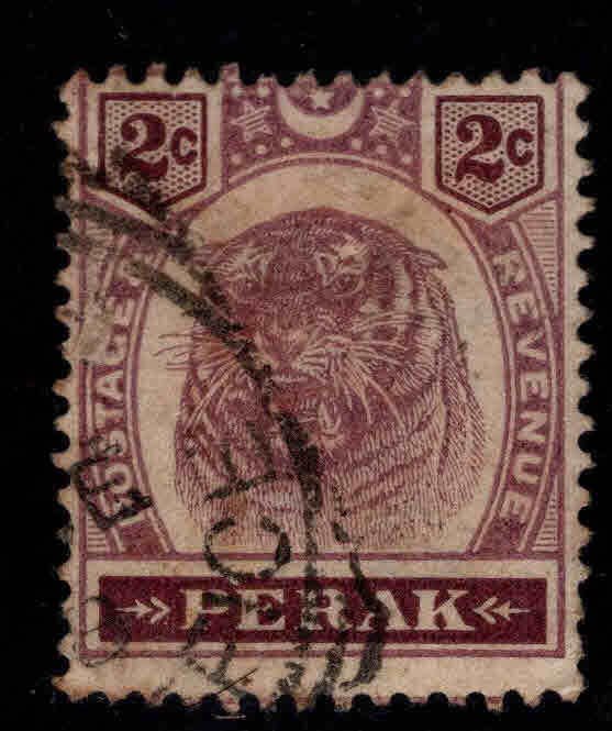 MALAYA Perak Scott 48 Used Tiger  stamp