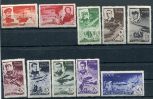 RUSSIA YR 1935,SC C58-67,MI 499-508,MNH,FAMOUS CHELUSKIN RESCUE