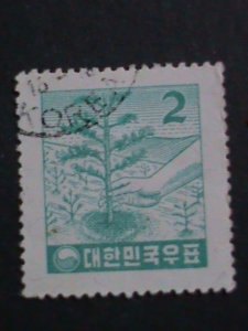 ​KOREA-1957 SC#249 PLANTING TREE USED STAMP VERY FINE WE SHIP TO WORLD WIDE