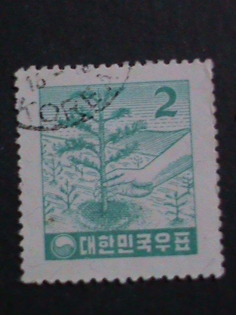 ​KOREA-1957 SC#249 PLANTING TREE USED STAMP VERY FINE WE SHIP TO WORLD WIDE