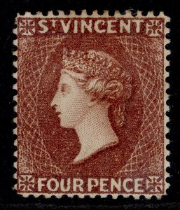 ST. VINCENT QV SG51, 4d purple-brown, M MINT. Cat £100.