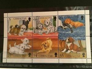 Gibraltar Dogs  mint never hinged stamps sheet R21876
