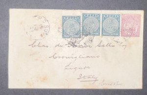 1896 Fiji Cover Suva GPO to Liguro Italy London Transit Cancel Proud D4 SG 76