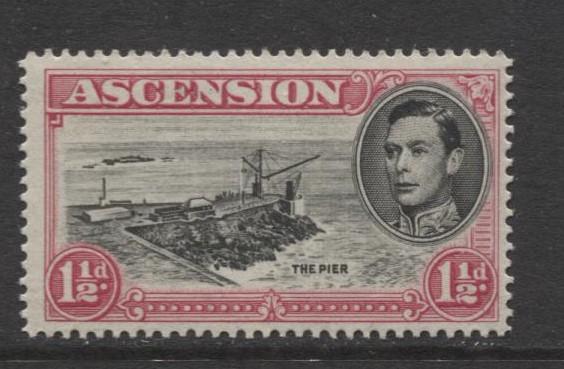 ASCENSION- Scott 42A - The Pier -1949 - MNH - Single 1.1/2d Stamp